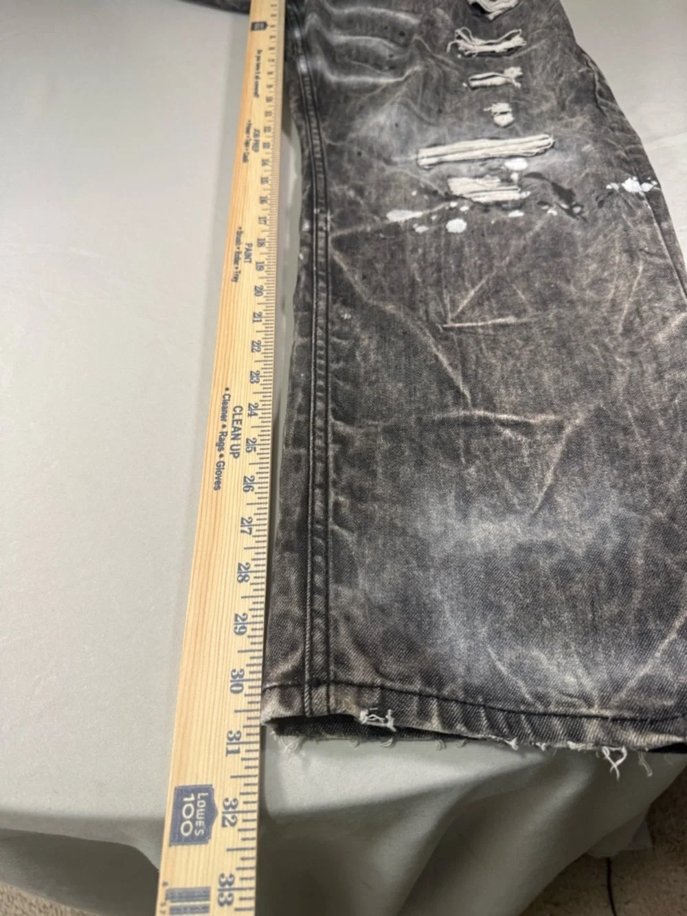 Jordan Craig Collins Jeans 42x32 Distressed Paint Splatter‎ Y2K Grunge